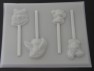 291sp Honey Bear Friends Faces Chocolate or Hard Candy Lollipop Mold